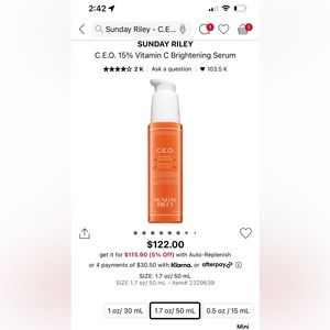 Sunday Riley Vitamin C serum